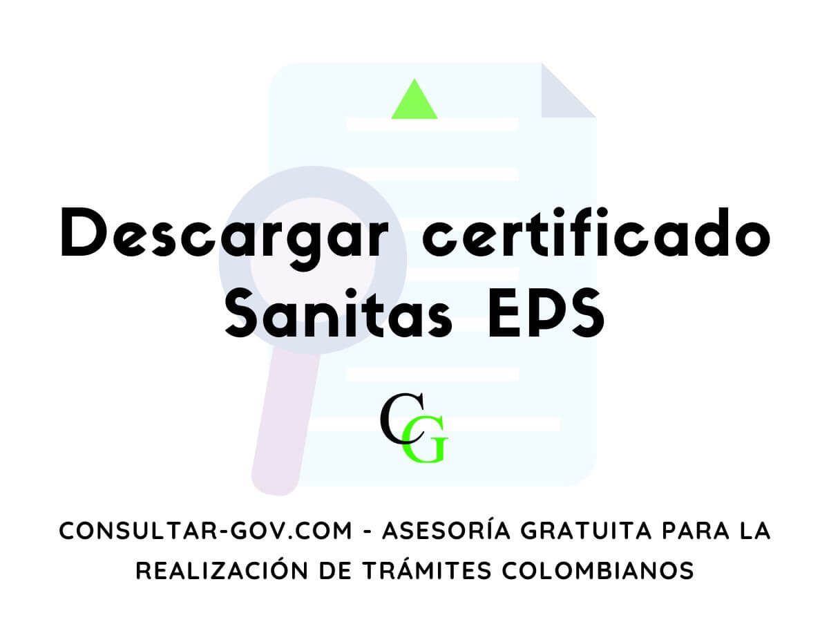 certificado de afiliacion eps sanitas consultar