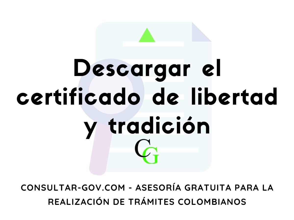 certificado de libertad y tradición