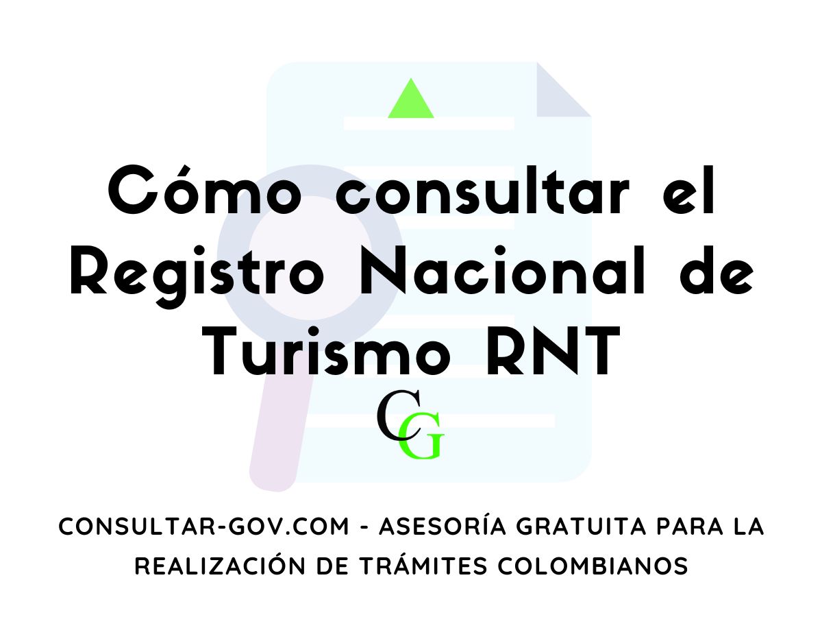 Consultas en el Registro Nacional de Turismo (RNT)