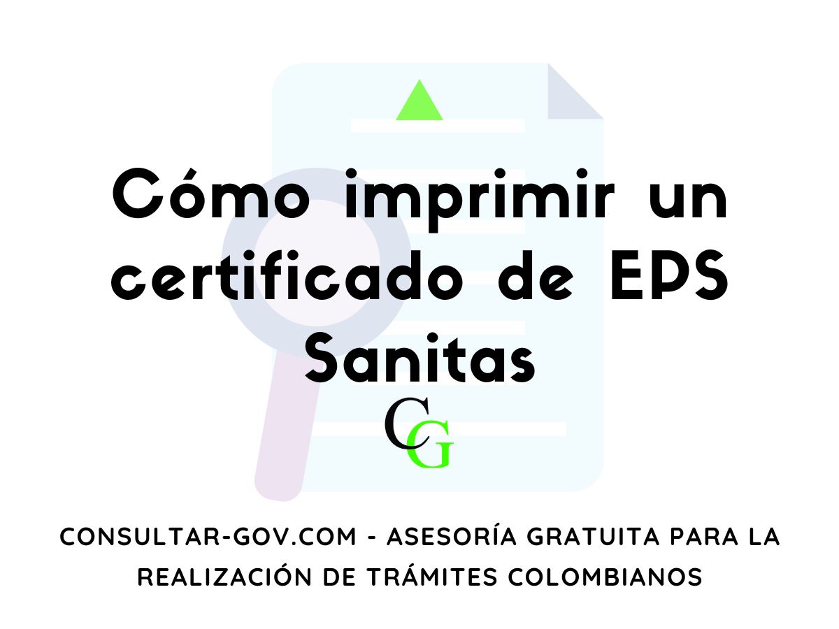 Cómo imprimir un certificado de EPS Sanitas